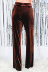 Velvet Straight Wide-Leg High Rise Pants VP81978A