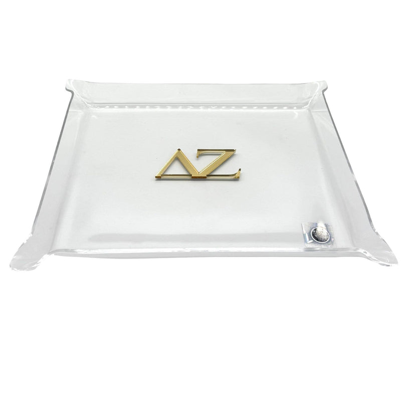 Delta Zeta Sorority Acrylic Pinch Tray - Gold