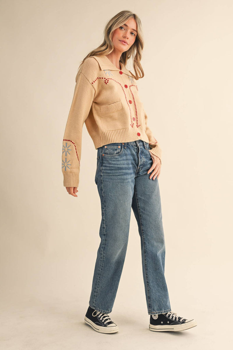 WESTERN DESIGN SWEATER CARDIGAN