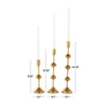 Contemporary Gold Metal Candle Holder Set of 3