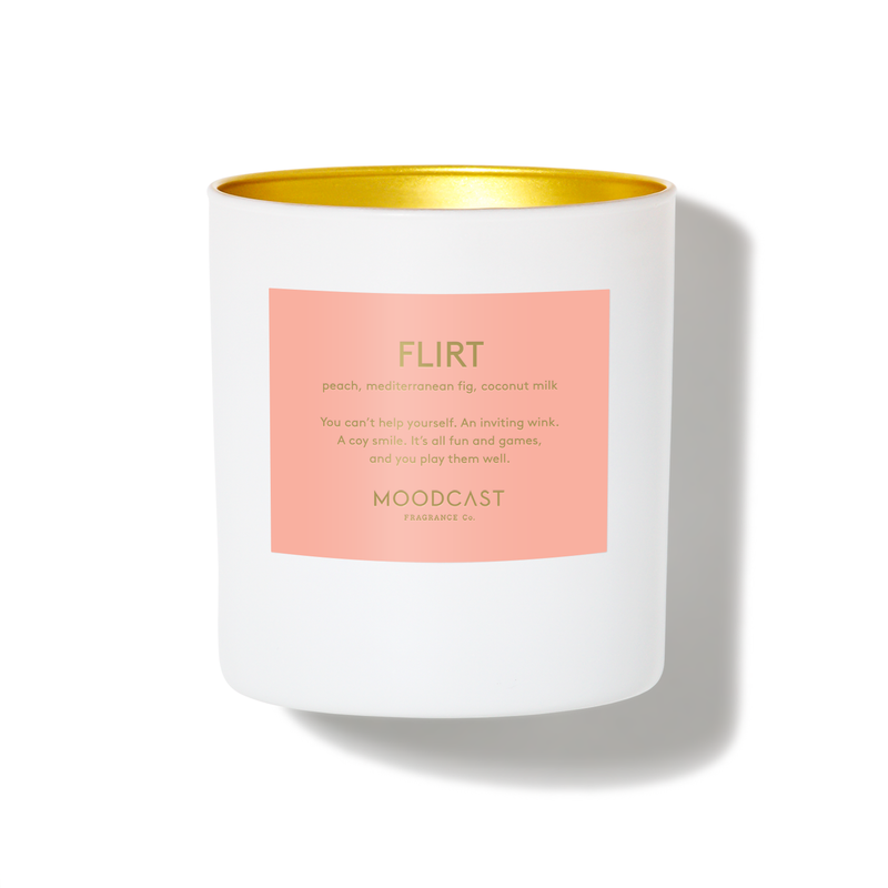 Flirt Candle- White/Gold 8oz