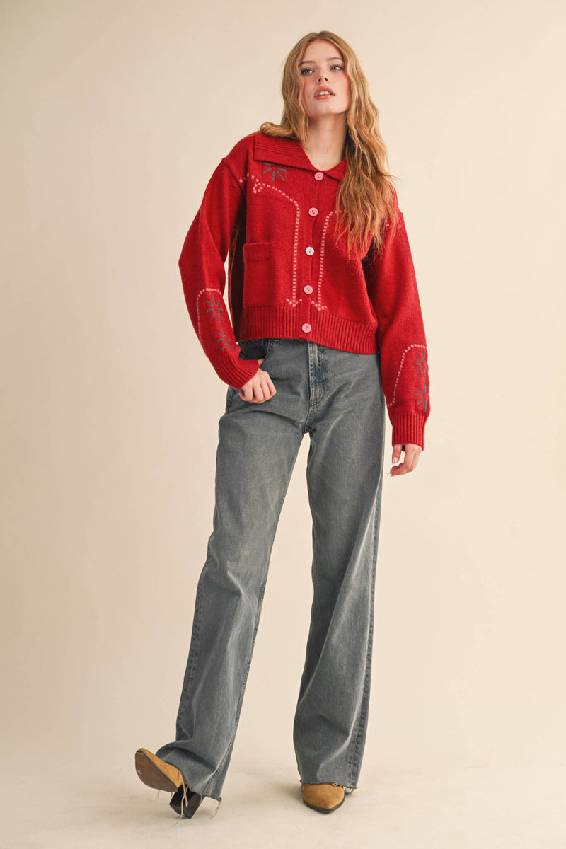 WESTERN DESIGN SWEATER CARDIGAN