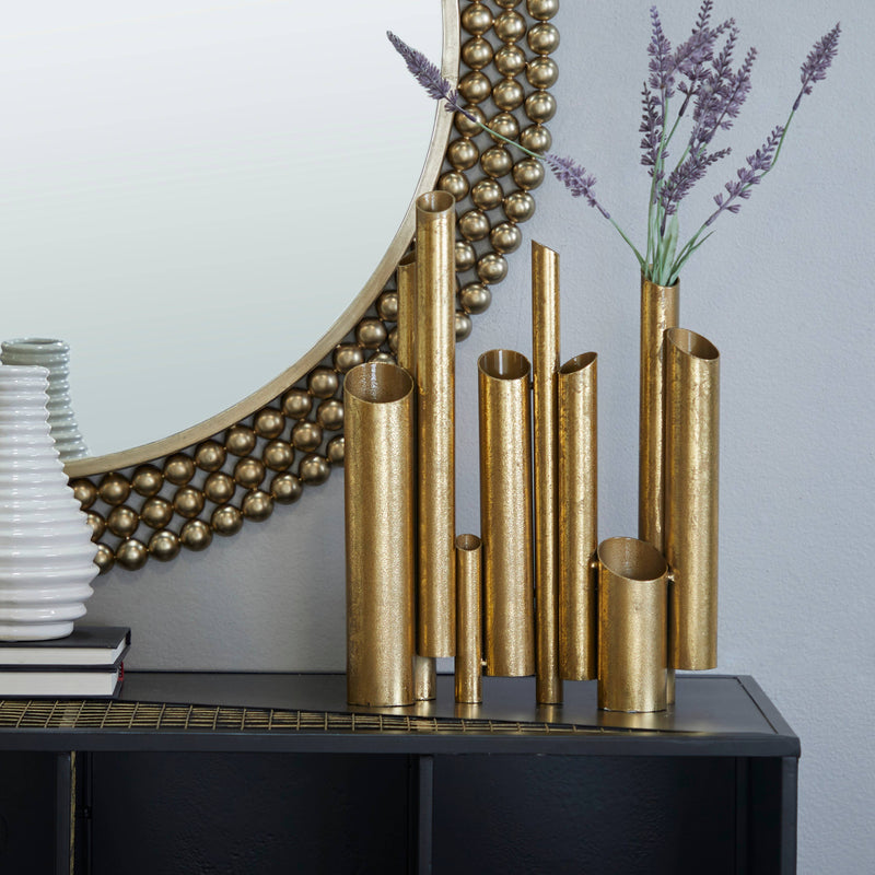 Contemporary Gold Metal Vase