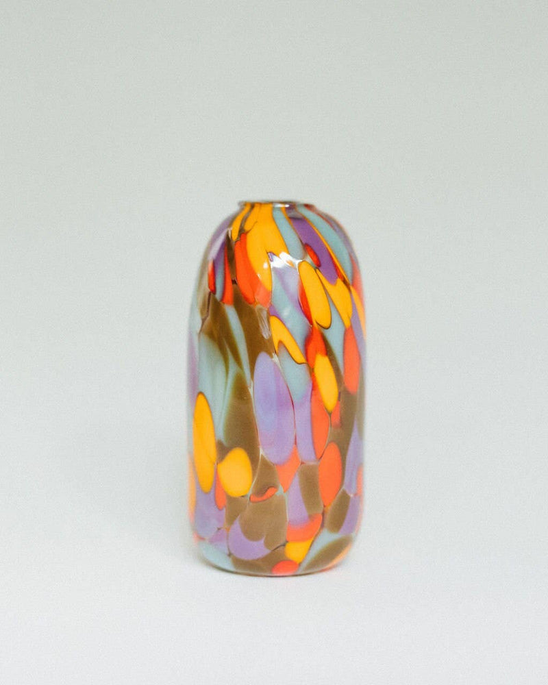 Glass Blown Jester Mini Vase: Bud Vase