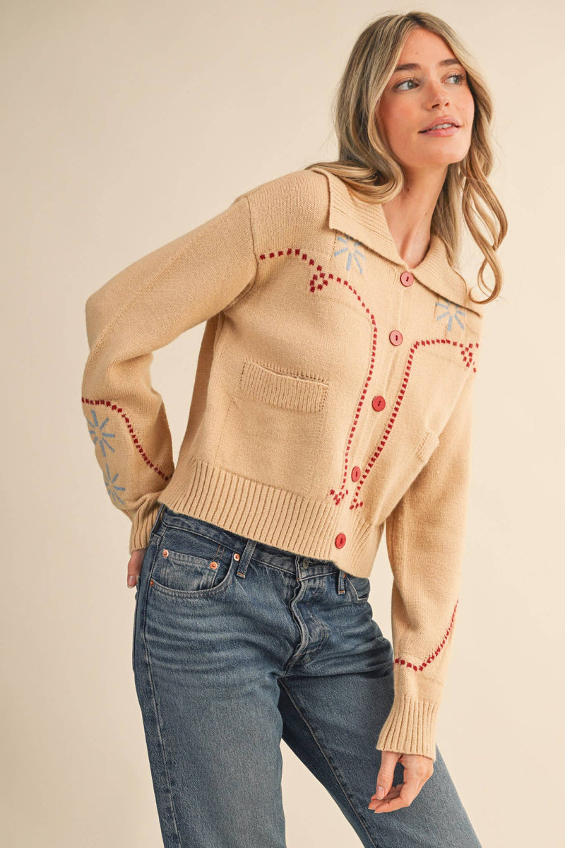WESTERN DESIGN SWEATER CARDIGAN
