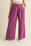 PLEATED EXTRA WIDE LEG PANTS