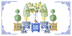 5.5x11 CHINOISERIE trinket tray insert set of 5