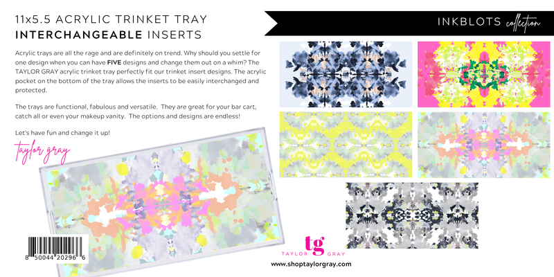 5.5x11 INKBLOTS trinket tray insert set of 5