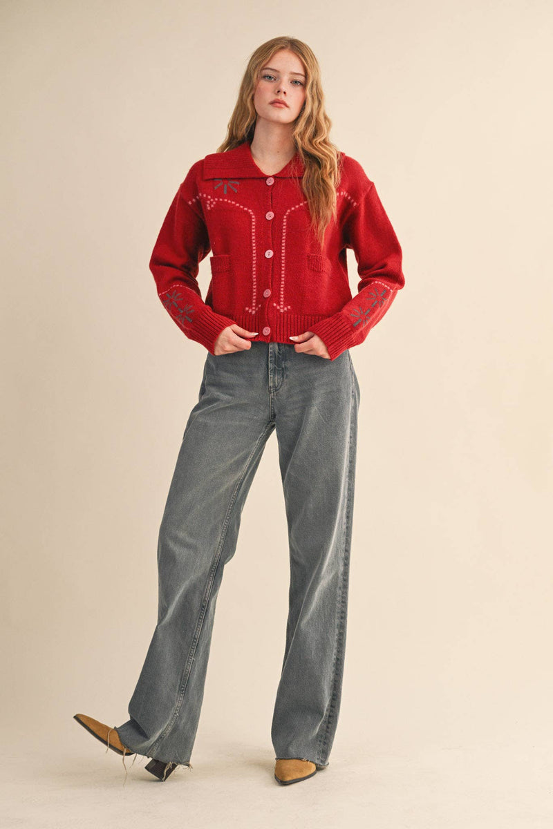WESTERN DESIGN SWEATER CARDIGAN