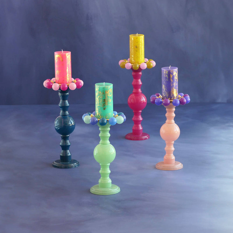 Ballerina Pillar Candle Holder, Glass/Metal, 13”, 16