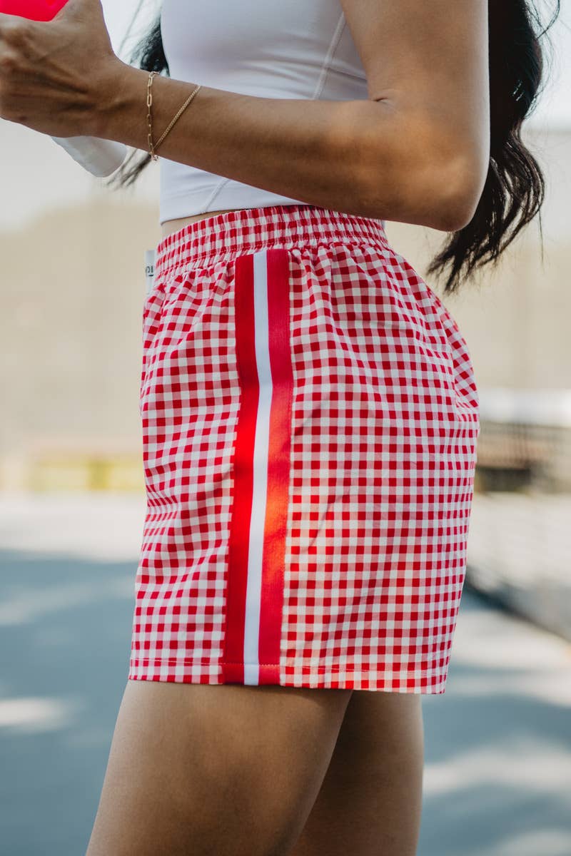 Red Plaid Cute Women's Boxer Short