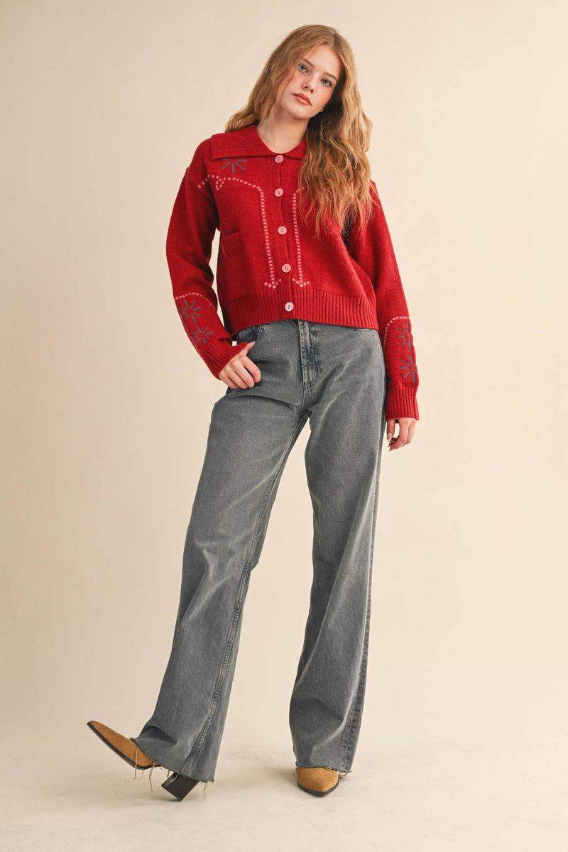 WESTERN DESIGN SWEATER CARDIGAN