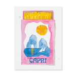 Capri Matchbook Watercolor Print