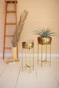 Brass Finish Planter with Stands