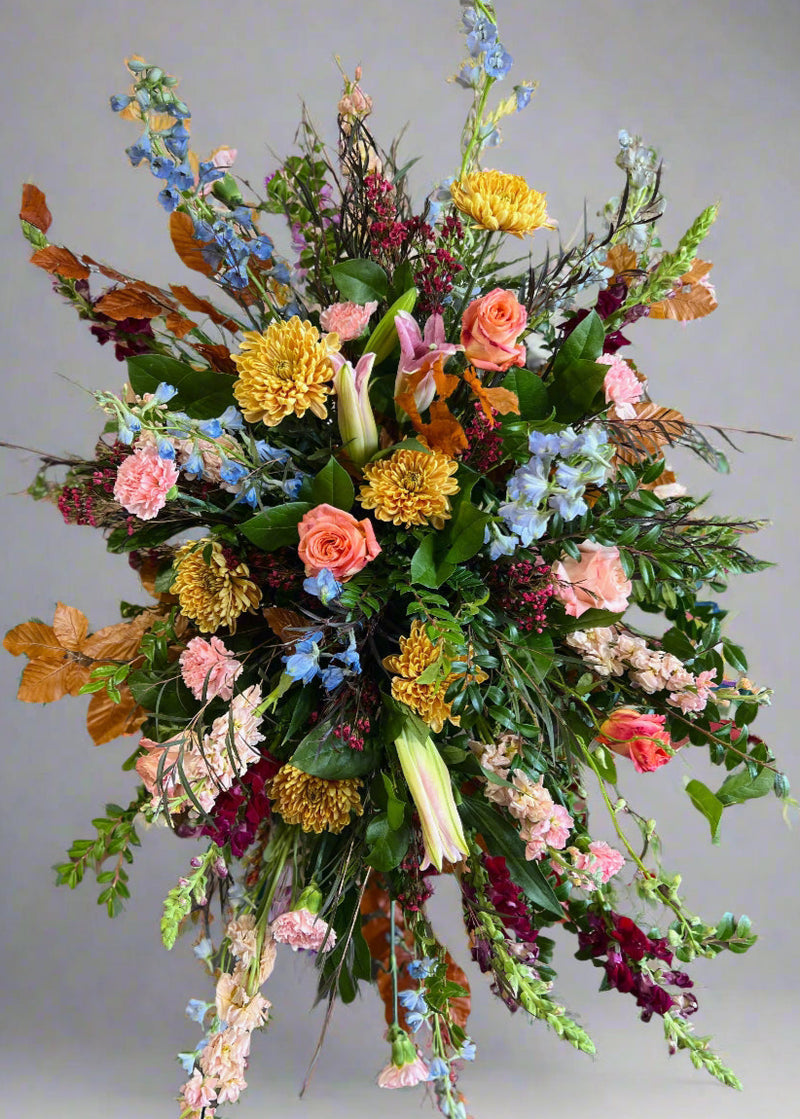 bright sympathy florals easel