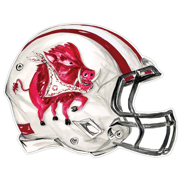 Helmet Red Razorback Hog Posh Die-Cut Placemat