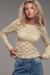 Romantic Floral Stretch Lace Layering Top