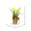 Vickerman 10" Artificial Yellow Daffodil in Burlap Pot.