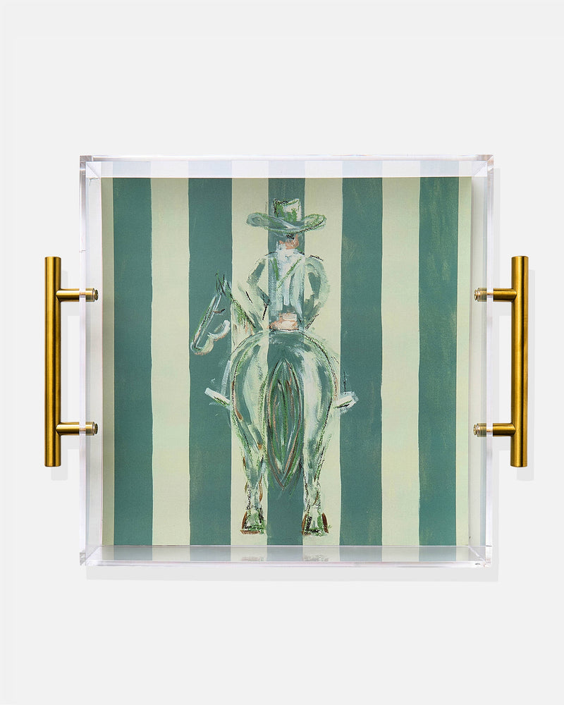 Trailblazer Acrylic Tray With Gold Handles