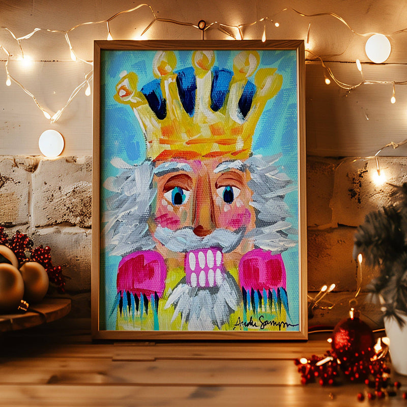 Nutcracker Christmas Reproduction Print