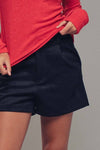 Suede High-Rise Tailored Shorts