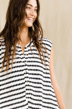 Wide Leg Yarn-dyed Stripe Knit Jumpsuit