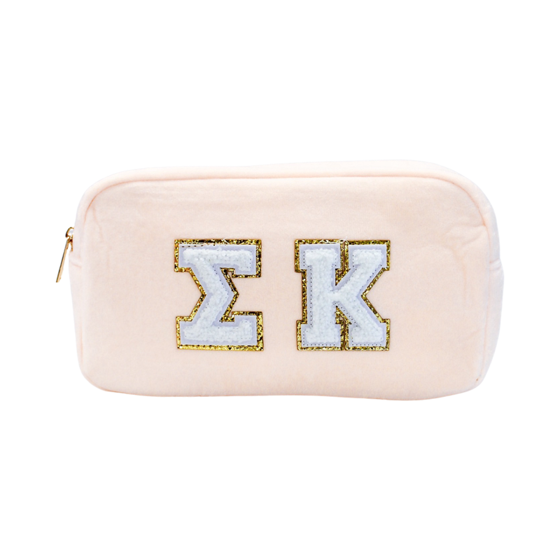 Chenille Sorority Cosmetic Bag