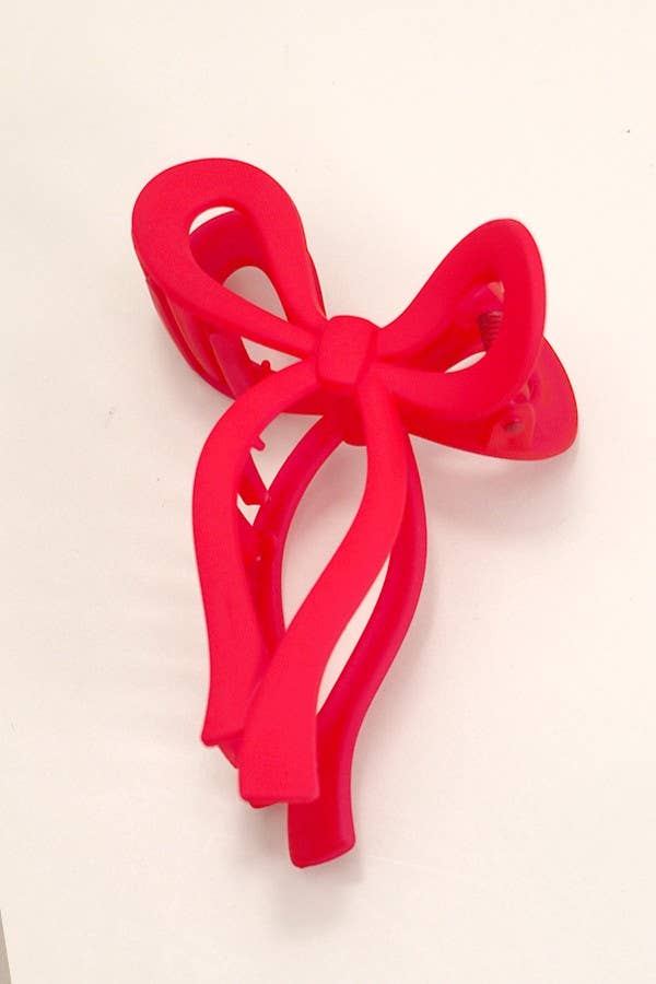 Matte Bow Hair Claw Clip