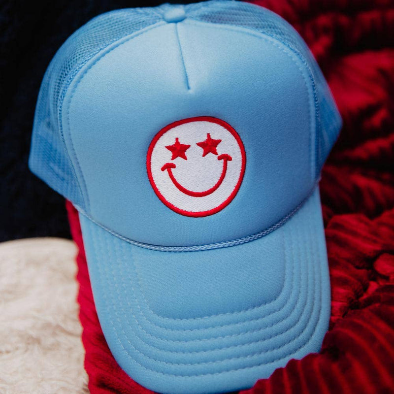 Star Eyed Happy Face Foam Trucker Hat