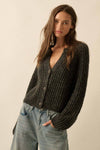 Confetti Button-Front Cardigan Sweater
