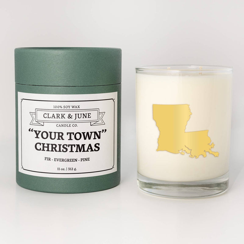 "Your Town" Christmas Custom 11oz Soy Candle All States