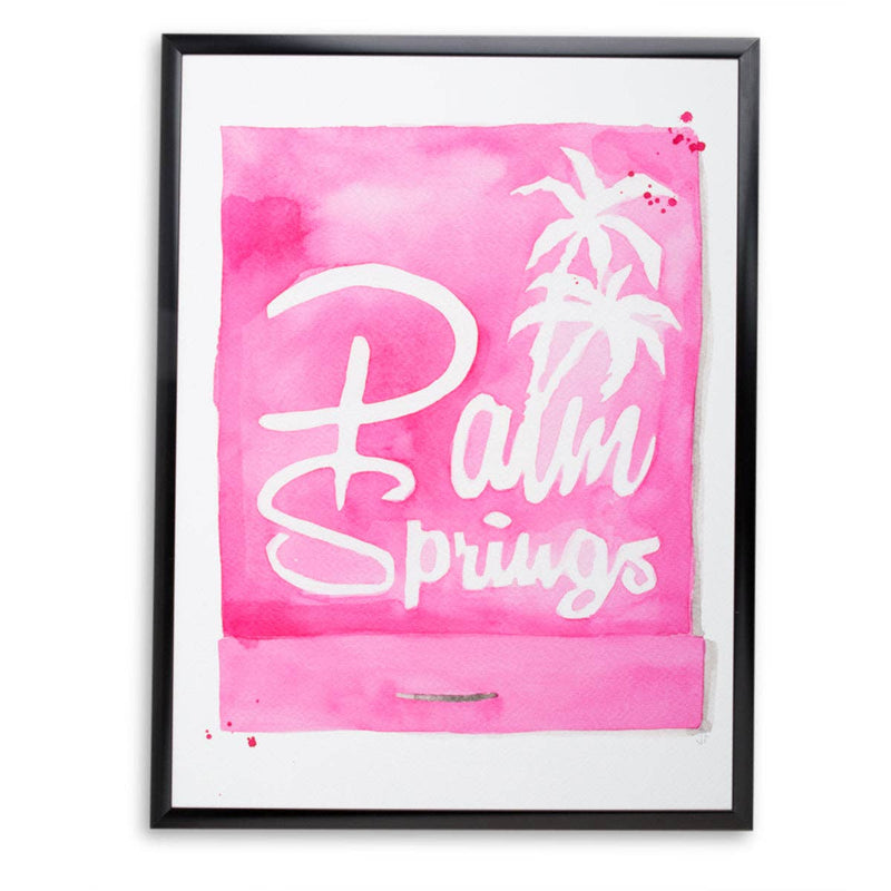 Palm Springs Matchbook Watercolor Print