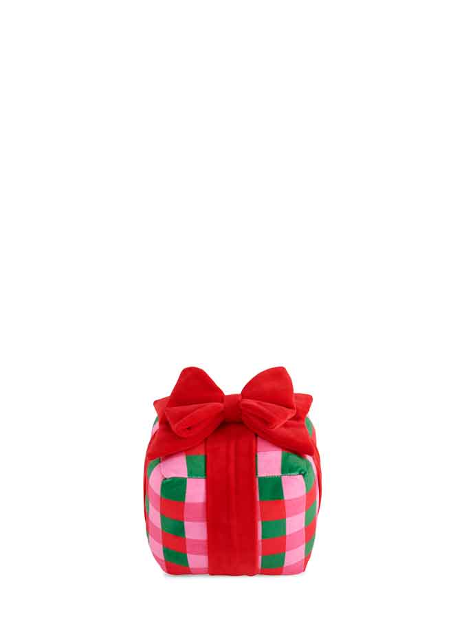 Checkered Gift Box Small Pillow