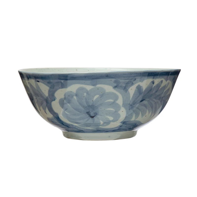 Hand-Painted Blue + White Bowl