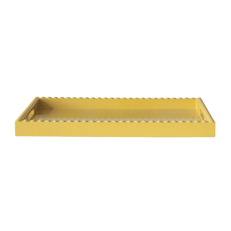 Lacquered Hobnail Edge Tray - Yellow