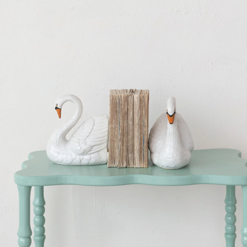 Swan Bookends, Set of 2