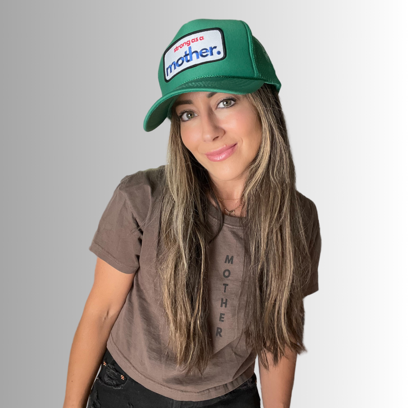 Strong as a mother™ Patch Trucker Hat - Kelly Green