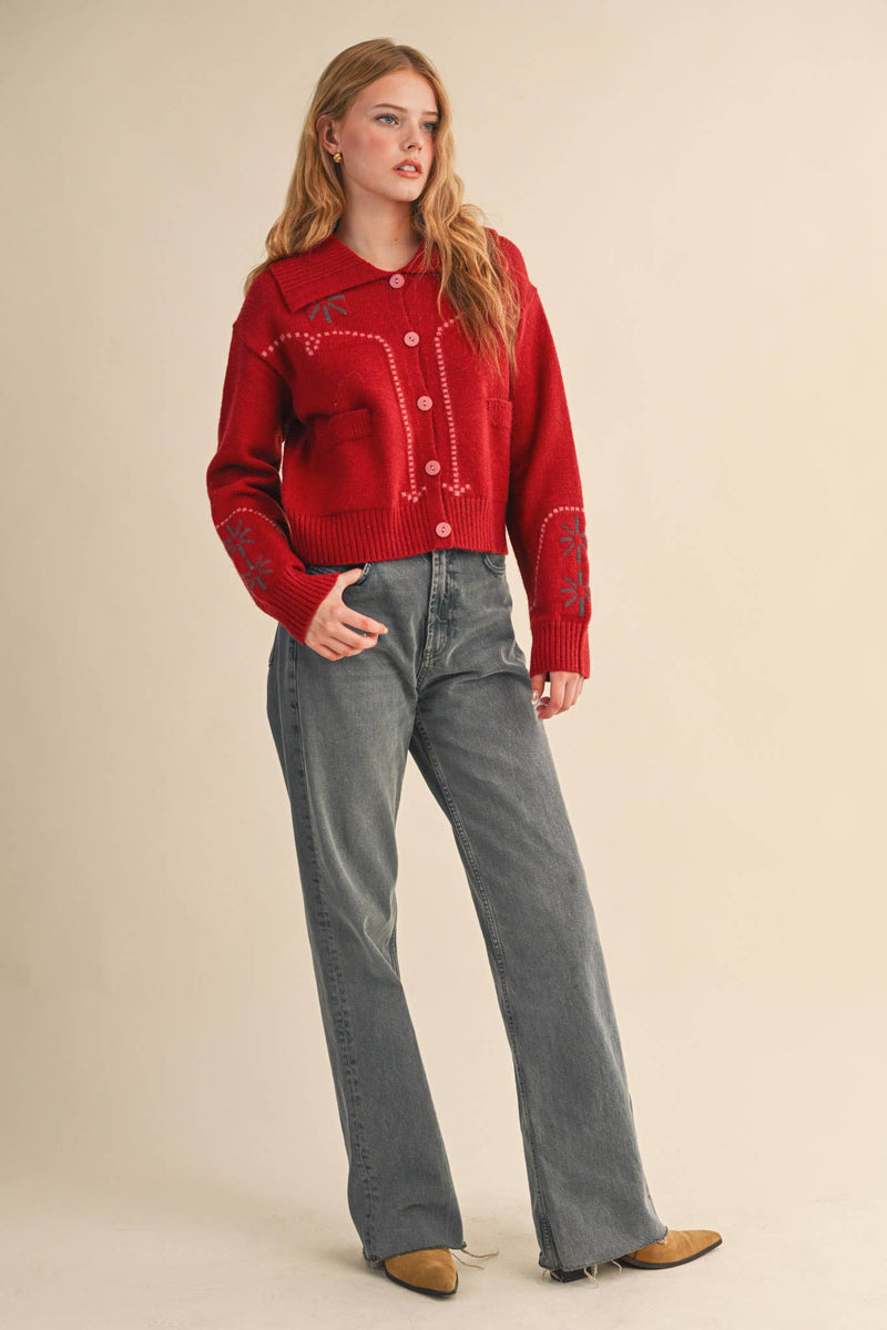 WESTERN DESIGN SWEATER CARDIGAN