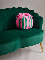 Striped Gift Box Pillow, Medium