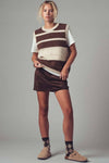 Faux Suede Mini Skirt with Inner Shorts