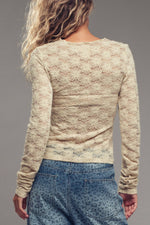 Romantic Floral Stretch Lace Layering Top