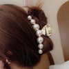 PEARL ALLOY GOLD HAIR CLAW CLIPS