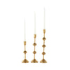 Contemporary Gold Metal Candle Holder Set of 3