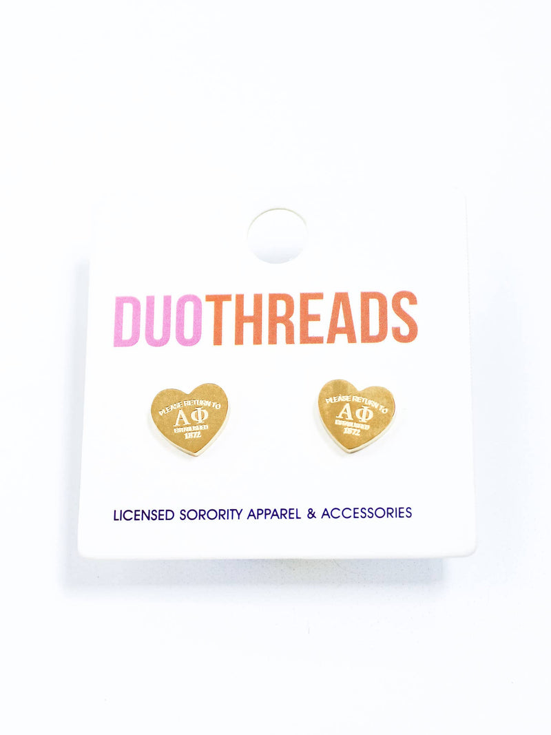 Sorority Heart Earrings