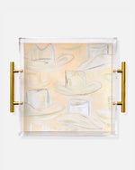 Wrangler Acrylic Tray With Gold Handles