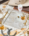 Wrangler Acrylic Tray With Gold Handles
