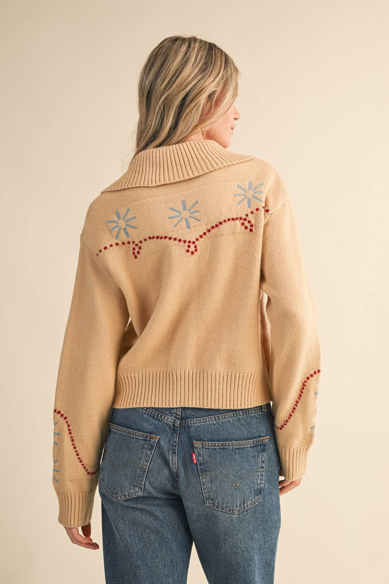 WESTERN DESIGN SWEATER CARDIGAN
