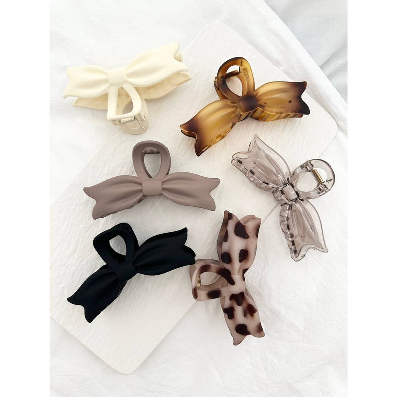 Assorted Large Bow Tie Hair Claw - BIMA