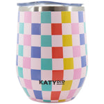 Multicolored Checkered Insulated WINE TUMBLER