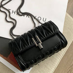 PLEATED CHAIN BAG ONE SHOULDER CROSSBODY